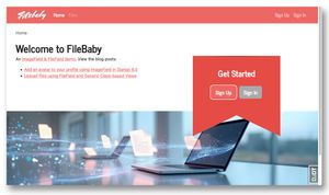 Filebaby home page
